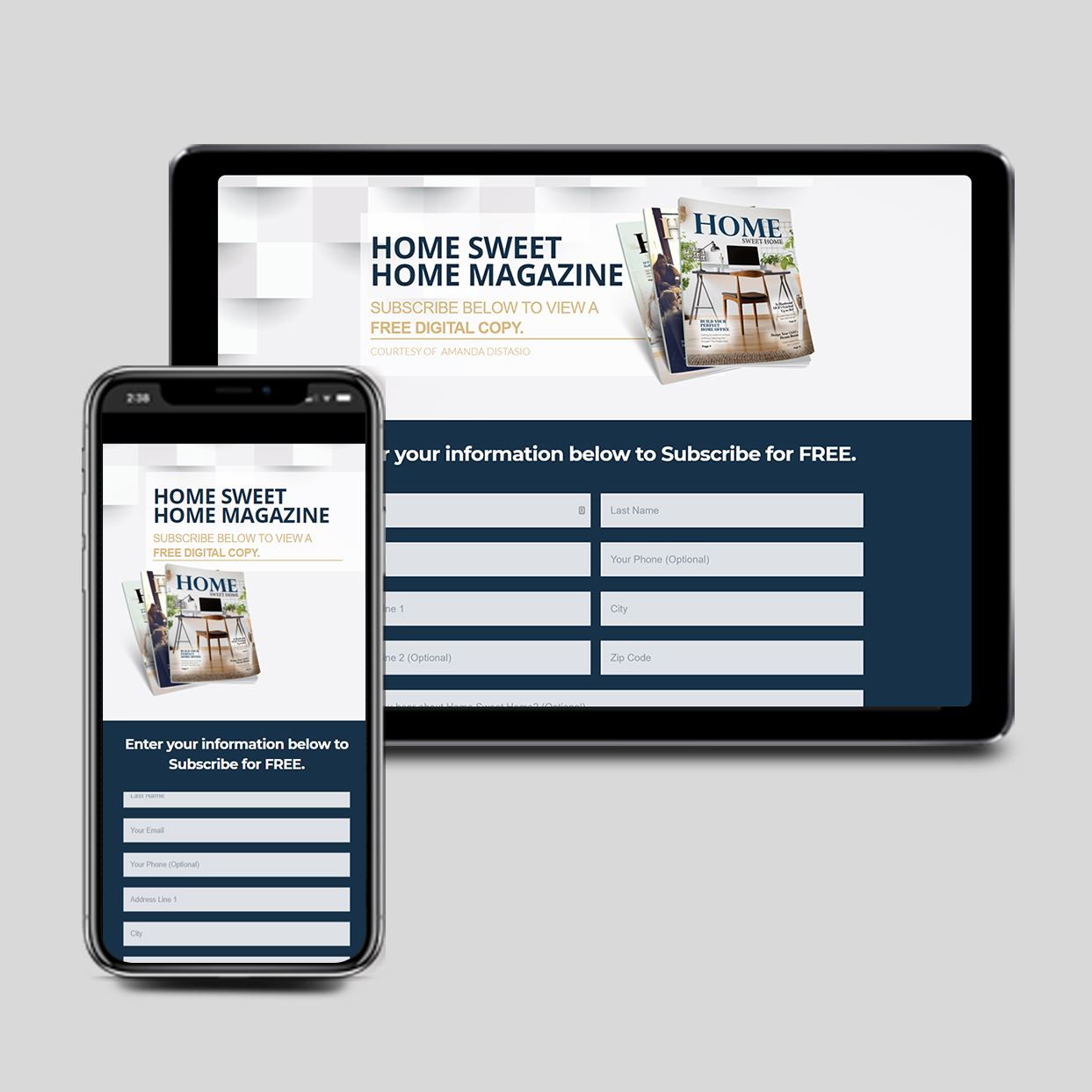 Lead Capture Site Different Devices